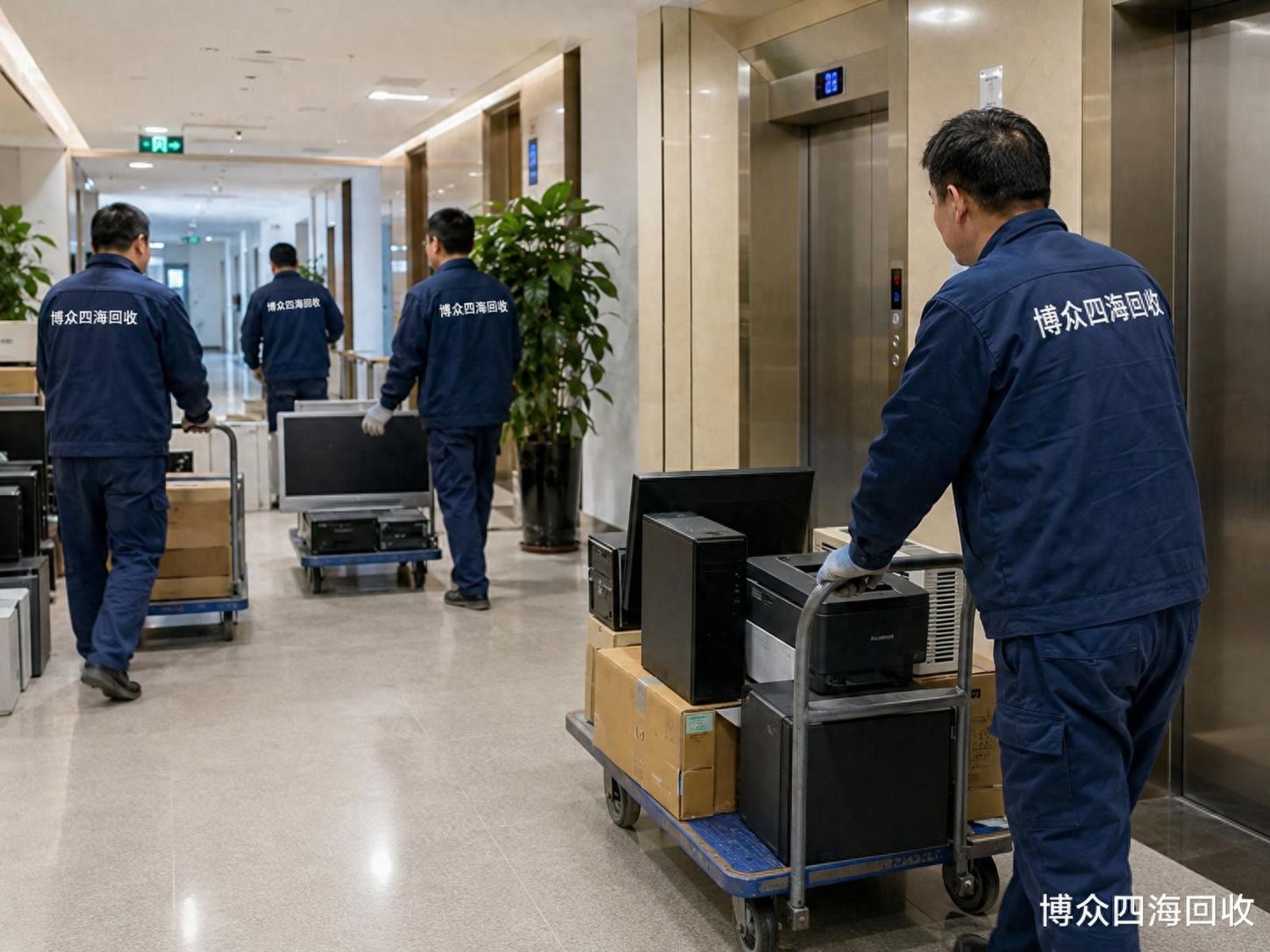 北京海淀办公设备整体回收现场